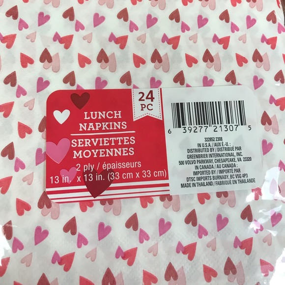 Valentine Hearts 5 pc Party Set - Picture 7 of 10